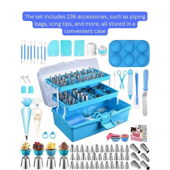 Cake Stand with Non-Slipping Silicone Bottom & Cake Decorating Tool Combo Pack - Picture 5 of 9